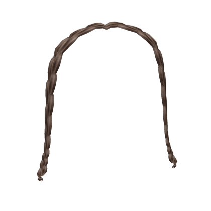 brown front braids bangs Roblox item
