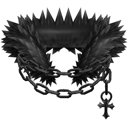 Neck Fur Black Forsaken Collar Chained Pendant Emo thumbnail