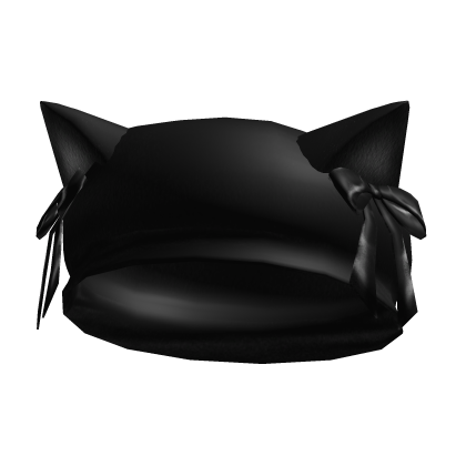 kitty hat with side bows ⪩.  .⪨ [black]