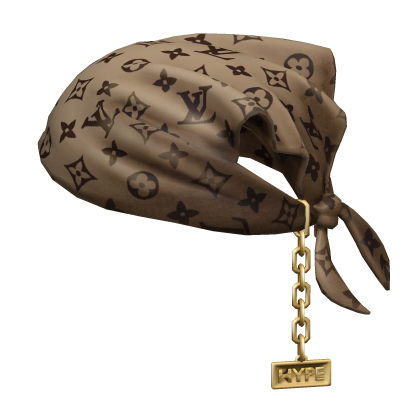 Tied LV Bandana Hat with Chain Roblox item