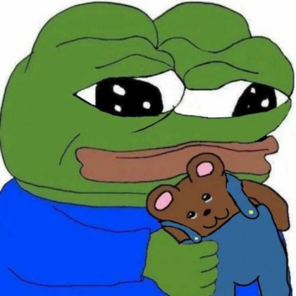 a pepe with a teddy Roblox decal