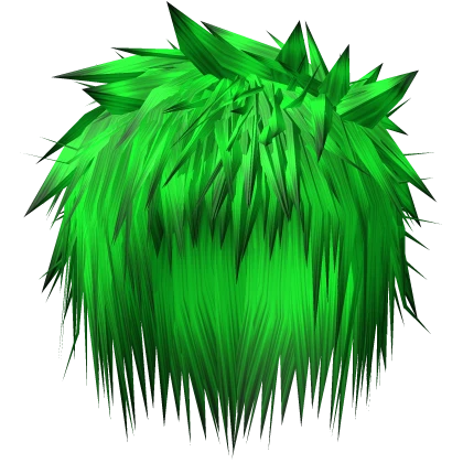 Neon Green Spiky Emo Punk Messy Anime Boy Hair | Roblox Item