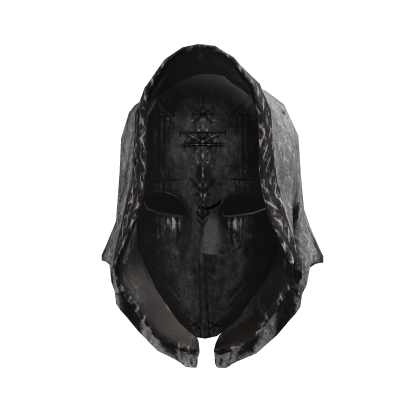 Black Rune Assassin Hood Mask (white)