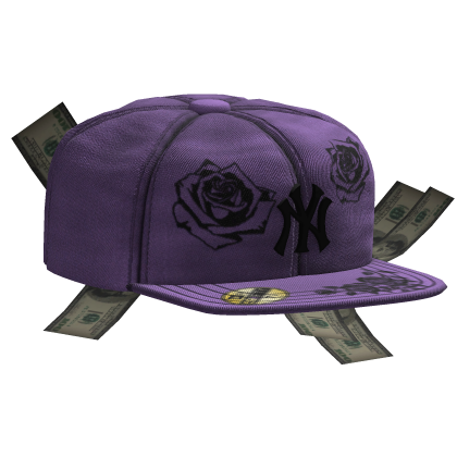 Sideswept Fitted Purple Money Cap