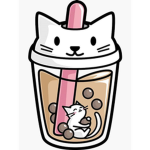 Kitten and Bubble tea group