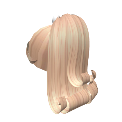 Cute blonde curly ponytail w/ bow Roblox item