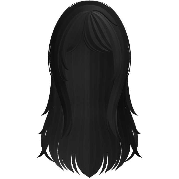 black wispy gothic vkei long layered hair