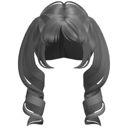 Soft Dolly Curled Pigtails (Gray)