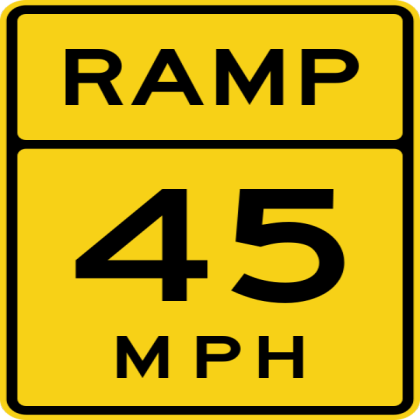 Ramp 45 MPH Sign Roblox decal