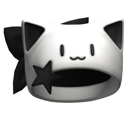 nyaa-tan white & black cat hat