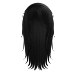 Black Wispy Straight Emo Hair