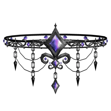 Purple Halloween Gothic Gemstone Choker Roblox item