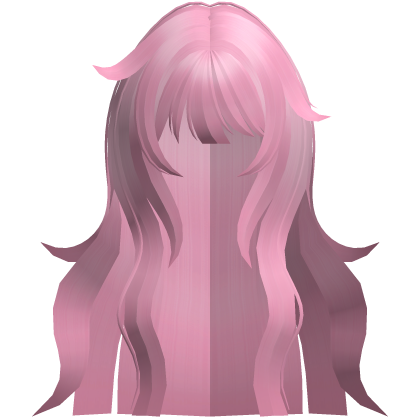long fluffy messy anime flowy hair hot pink