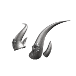 Silver Heraldic Lily Horns Of Dragon
