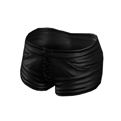 Lace Up Shorts / Black thumbnail
