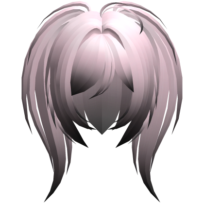 moe emo high messy side ponytails pink black