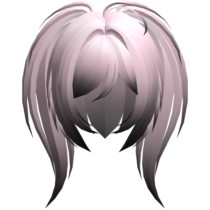 moe emo high messy side ponytails pink black