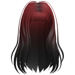 Soft Straight Hair Red to Black