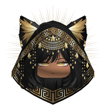 Egyptian Girl w/ Divine Gold Black Hood