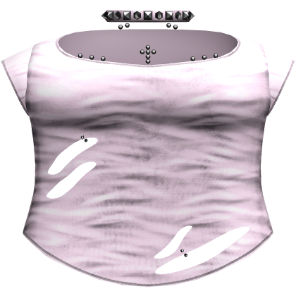 Emo Pink Ripped Shirt /w Choker