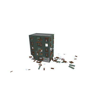 ruined apartment building
