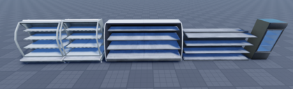 Supermarket Refrigerator & Stand Set preview 1