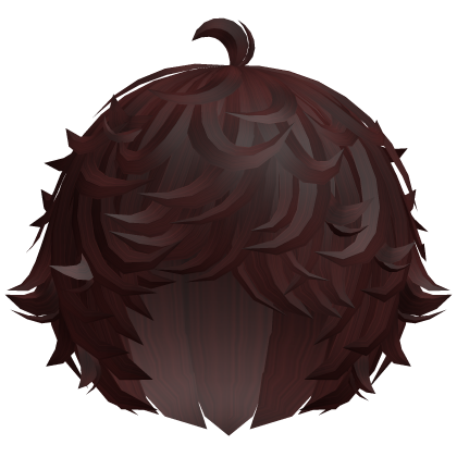 cute dark red kawaii messy lamb curly wavy hair