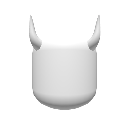 White Faceless Mask With Long Demon Horns Roblox item