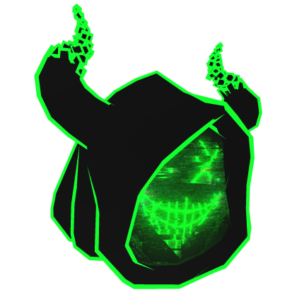 (ANIMATED) Glitch Corrupted Hood Green Roblox item