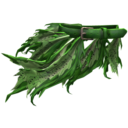 Green Goth Tattered Belt Skirt
