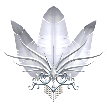Majestic White Showgirl Feather Crown Headdress