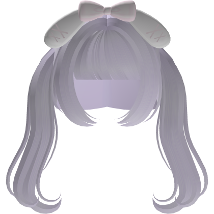 cute purple doll bunny bow pigtails Roblox item