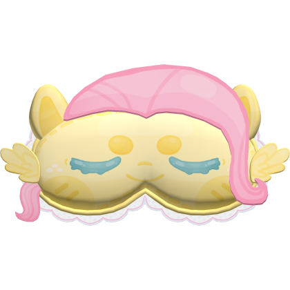 cute yellow pony cosplay flutter sleep mask