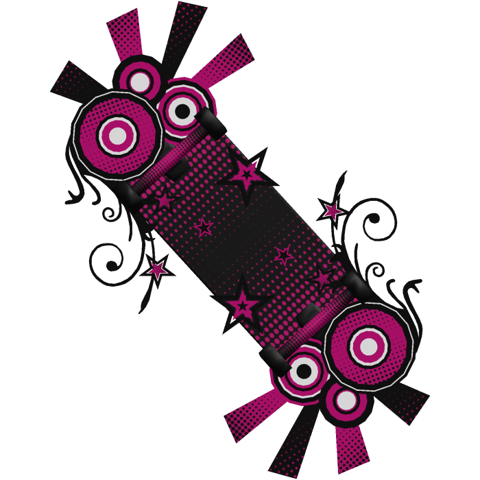 Hot Pink Frutiger Metro Skateboard