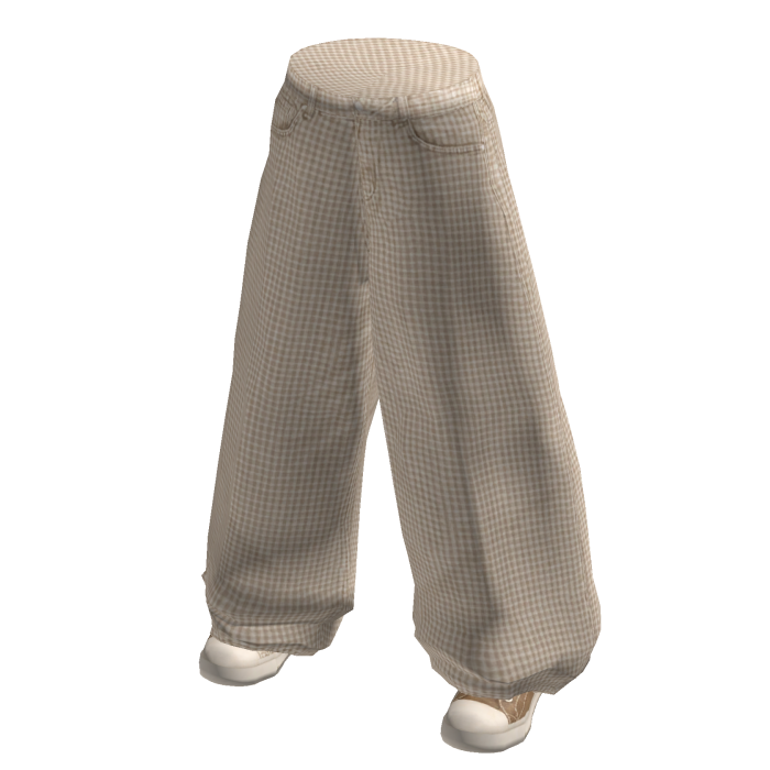 Sand Microcheck Pants