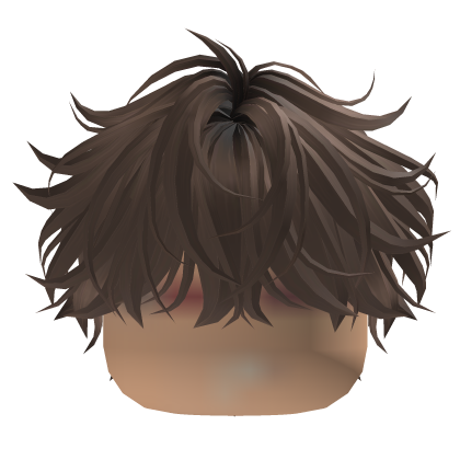 Fluffy Messy Smirk Boy Hair Brown Roblox item