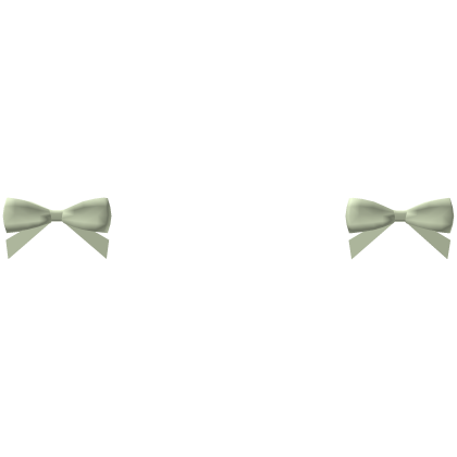 ♡ cute green sage double bow hair clips Roblox item