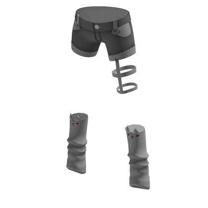 Cute Grey Kitty Garter Socks