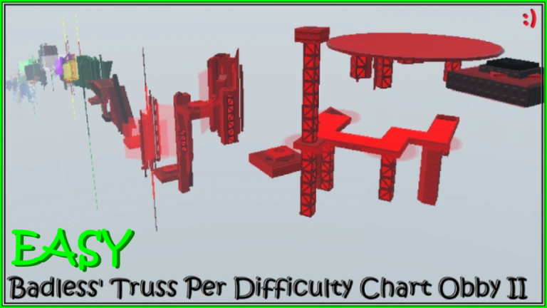 Nerfed Badless' Truss Per Difficulty Chart Obby screenshot 1