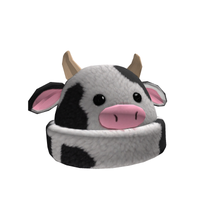 Fluffy Moo Moo Cow Beanie