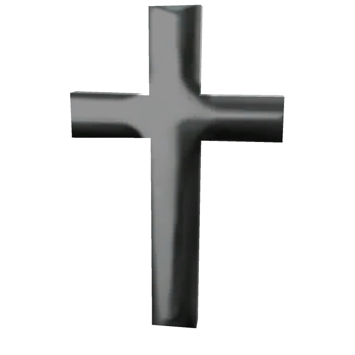 ♡ : emo silver cross hair clip