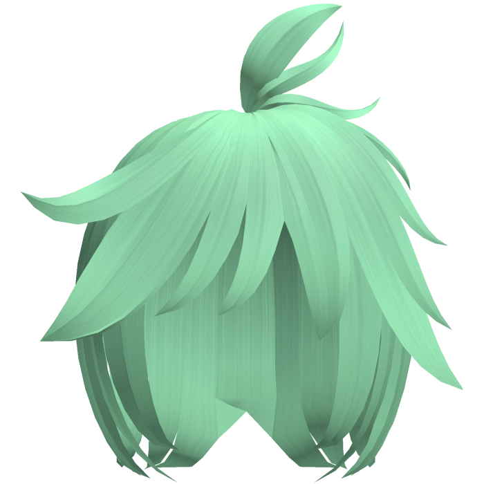green vocaloid popstar short hair