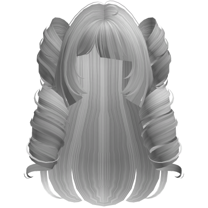 ꒰ Kawaii Fluffy Curly Princess Moe Hair in Silver Roblox item