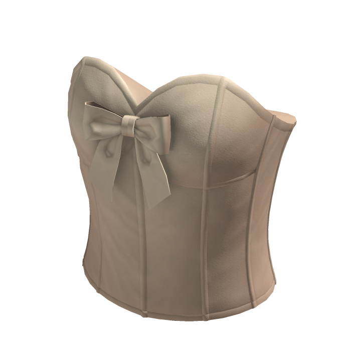 Coquette Bow Lace Up Corset Top (Cream)