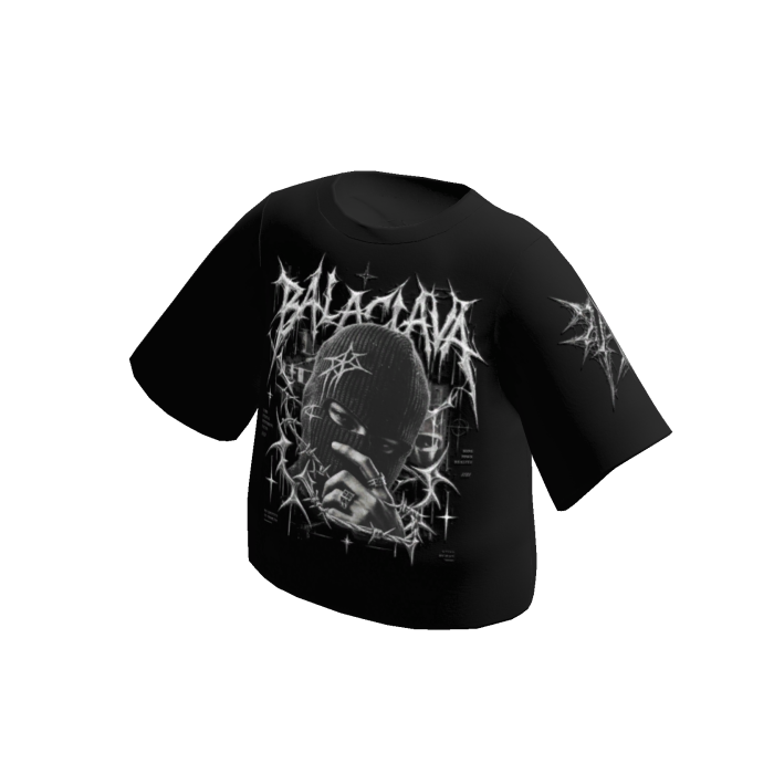 T Shrit Y2K Balaclava - Hide Face [ Your Brand ]