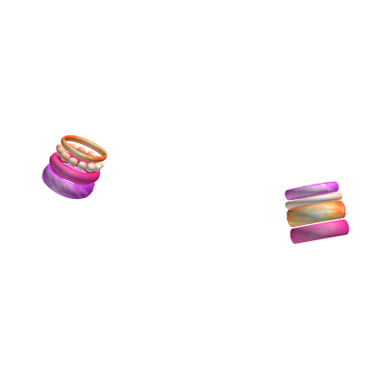 Retro Gyaru Chunky Marbled Bracelets