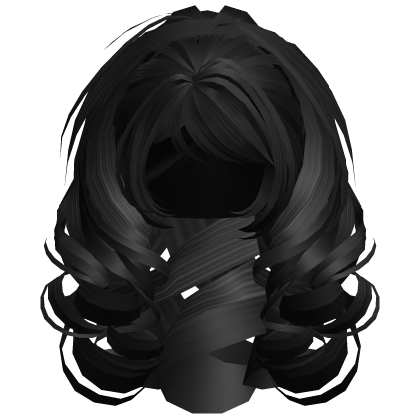 Fluffy Bouncy Curls Hair in Platinum Black