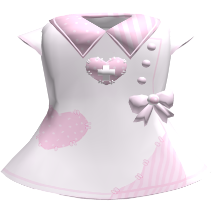 ♡ pastel pink patchwork nurse doll dress