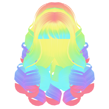 Fluffy Curly Pearl Ponytail Rainbow V2