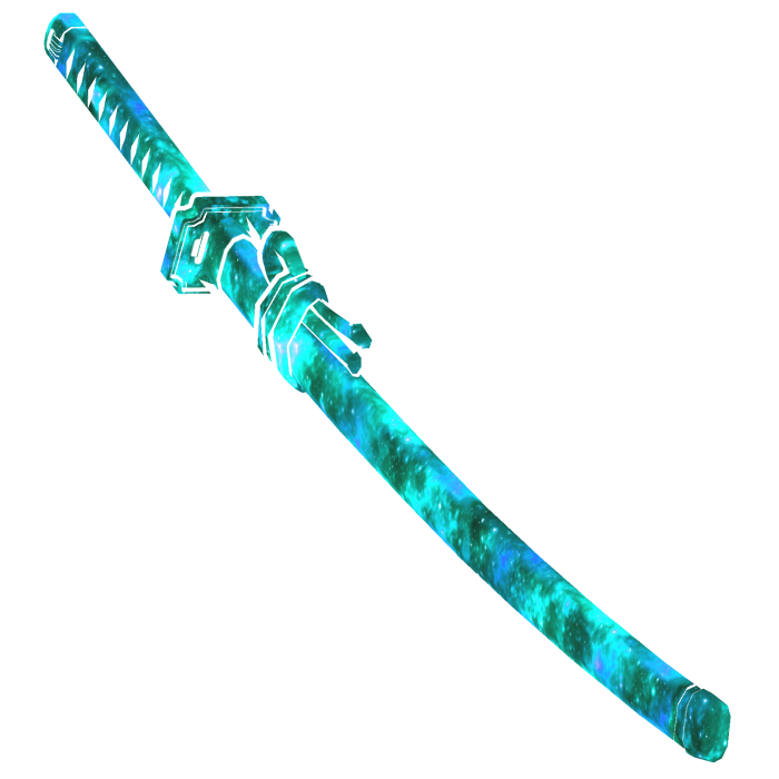 Cartoony Cyan Galaxy Katana🌌